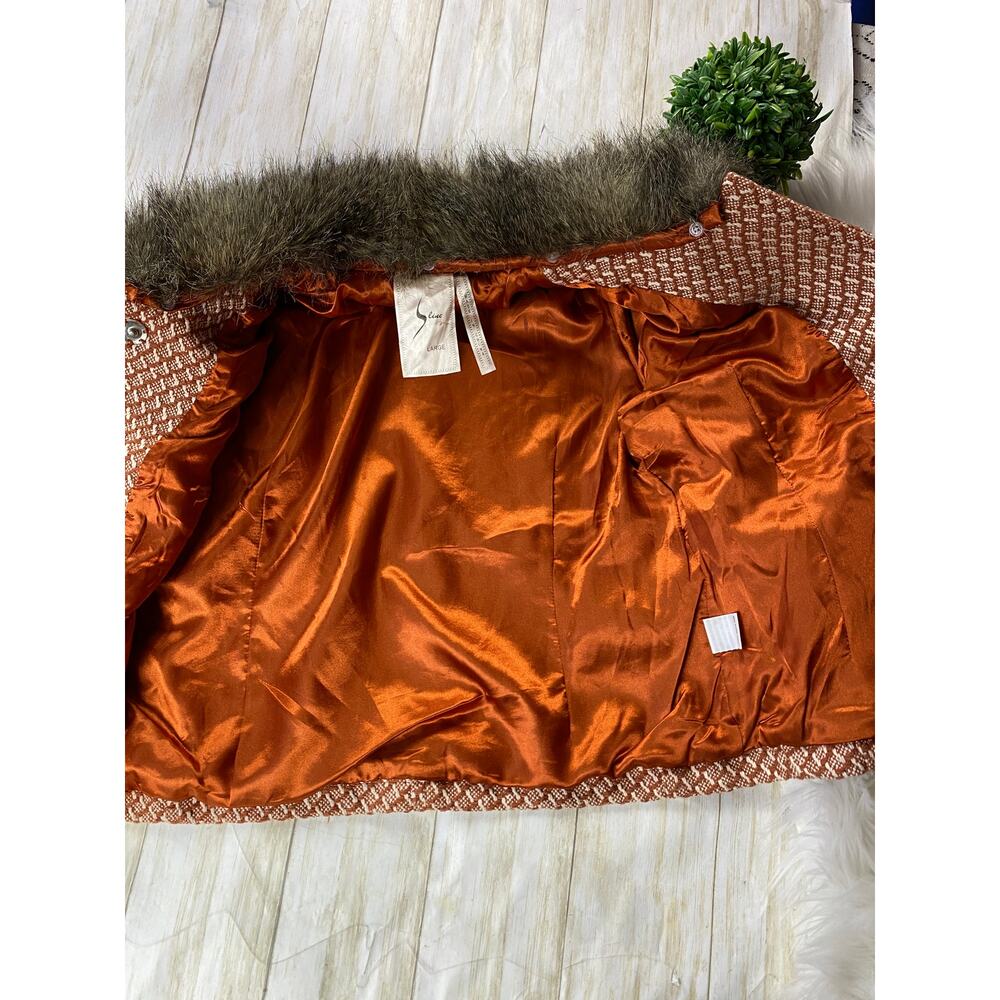 Seine Orange White Tweed Style Jacket - Picture 8 of 16